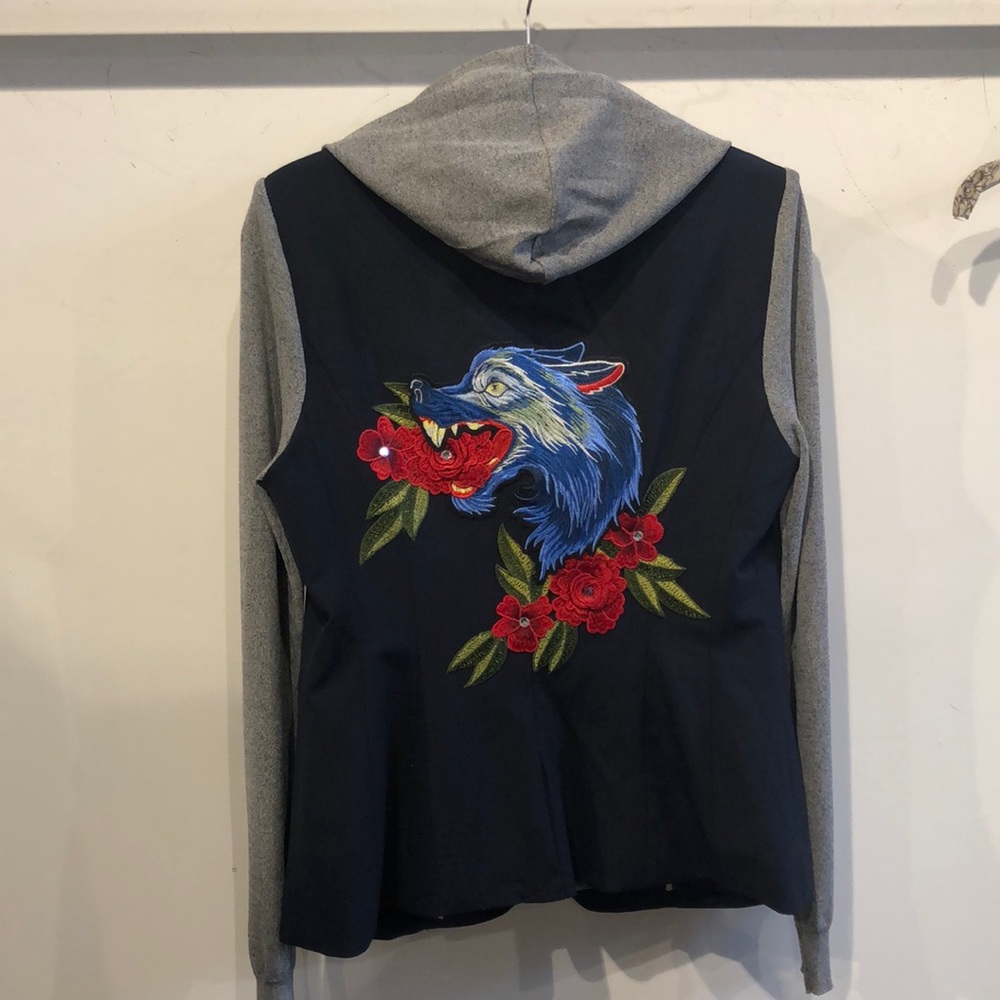 Relove Handmade Wolf Patch Jacket